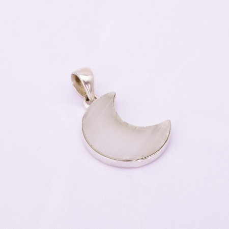 Pandantiv argint cu selenit Semiluna [1]