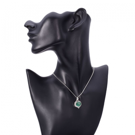 Pandantiv argint cu smarald Oglinda Fermecata [1]
