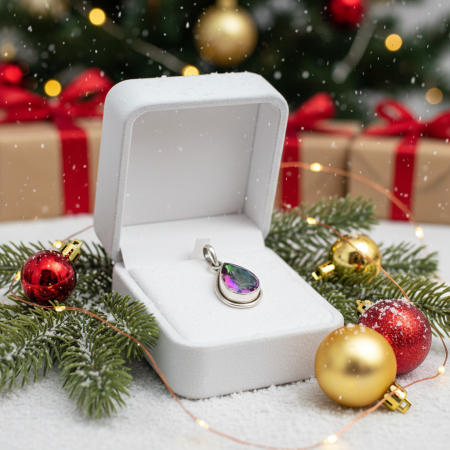 Pandantiv argint cu topaz mistic para [1]