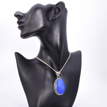 Pandantiv argint filigran statement lapis lazuli [1]