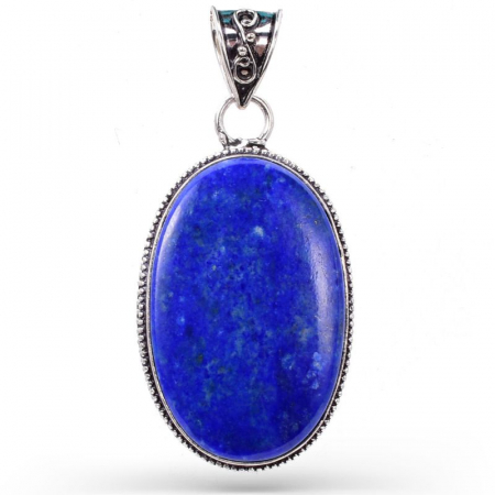 Pandantive pietre semipretioase - Pandantiv argint filigran statement lapis lazuli