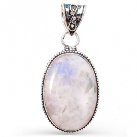 Pandantiv argint filigran cu piatra lunii oval mare [0]