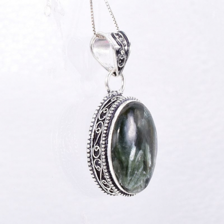 Pandantiv argint filigran cu piatra serafinit [3]