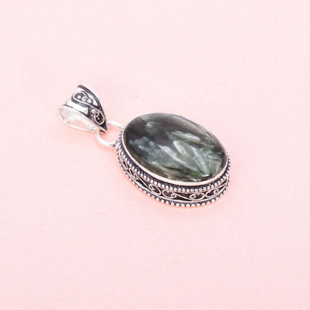 Pandantiv argint filigran cu piatra serafinit [2]