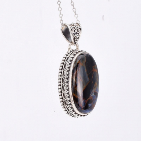 Pandantiv argint filigran cu pietersit Pictura Impresionista [1]