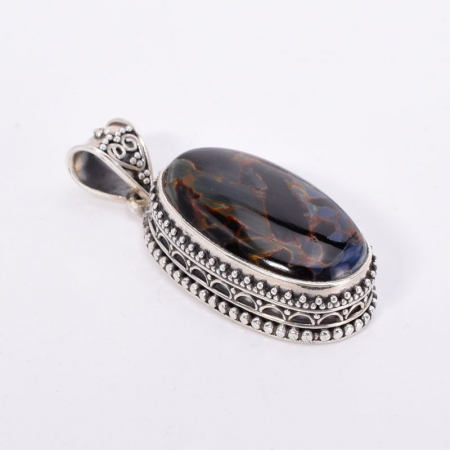 Pandantiv argint filigran cu pietersit Pictura Impresionista [3]