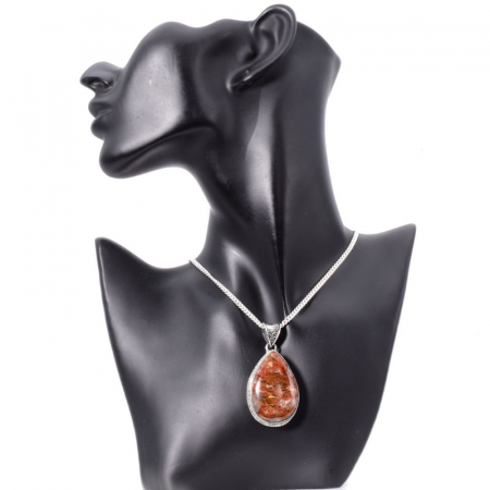 Pandantiv argint filigran statement cu pietersit maro [1]