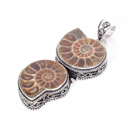 Pandantiv argint filigran statement cu amonit [2]