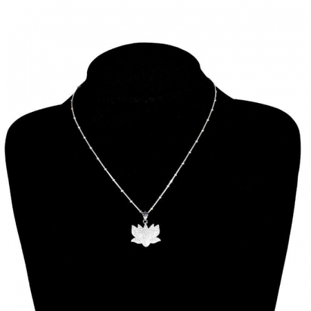 Pandantiv argint Floare de Lotus si cubic zirconia [2]