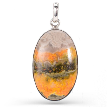 Pandantive pietre semipretioase - Pandantiv argint jasp bondar oval