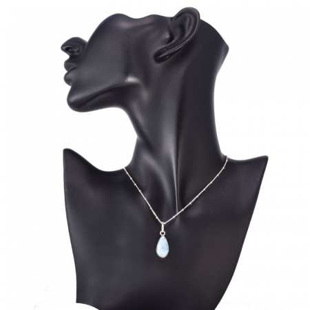 Pandantiv argint lacrima cu piatra larimar [2]