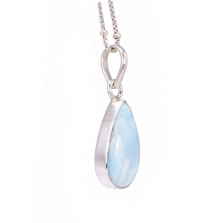Pandantiv argint lacrima cu piatra larimar [1]