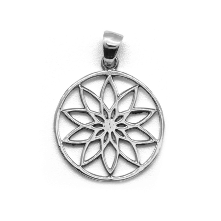 Pandantive argint fără pietre - Pandantiv argint Mandala 19 mm