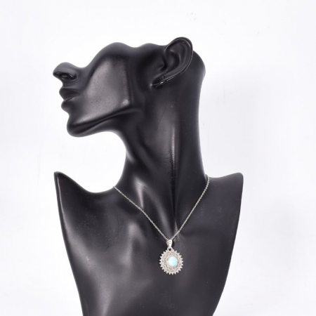 Pandantiv de argint Mandala cu larimar [1]