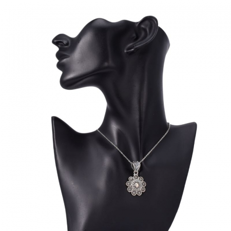 Pandantiv argint oxidat rawa handmade in India [3]