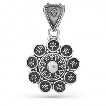 Pandantiv argint oxidat rawa handmade in India [0]