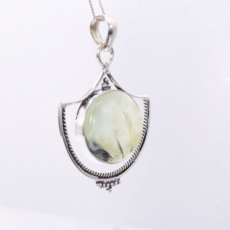 Pandantiv argint - prehnit [2]