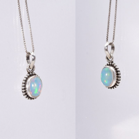 Pandantiv argint rawa cu opal etiopian natural [2]