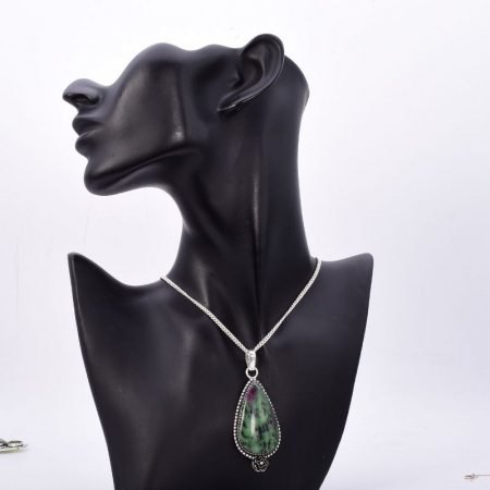 Pandantiv argint rubin in zoisit [1]