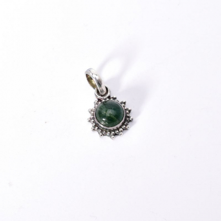 Pandantiv argint Soare cu jad verde nefrit [3]