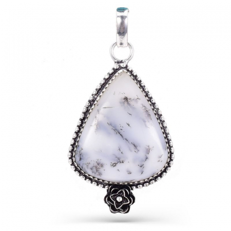 Pandantiv argint cu piatra opal dendritic [0]