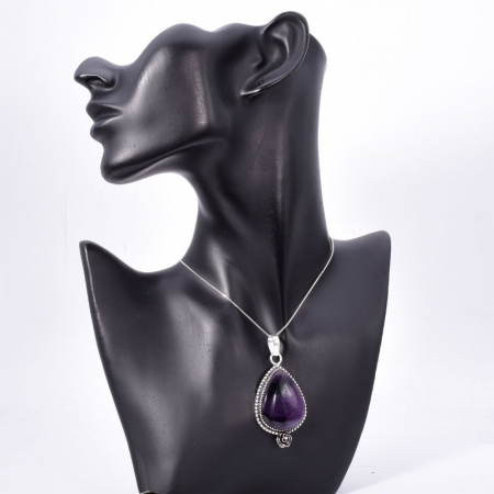 Pandantiv argint statement cu ametist stea [1]