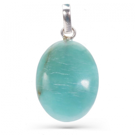 Pandantiv cu amazonit oval si anou din argint [0]
