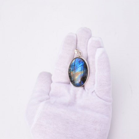 Pandantiv cu labradorit din argint oval Apus Arctic [1]