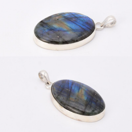 Pandantiv cu labradorit din argint oval Apus Arctic [3]