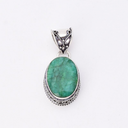 Pandantiv cu smarald din argint Freamat Etern [2]