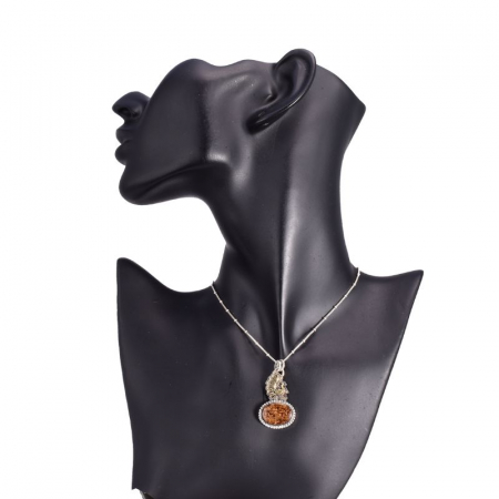 Pandantiv de argint Paun Indian cu piatra bronzit [2]