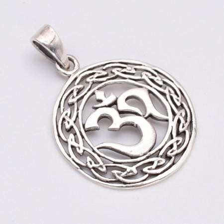 Pandantiv argint cu simbol Om / Aum