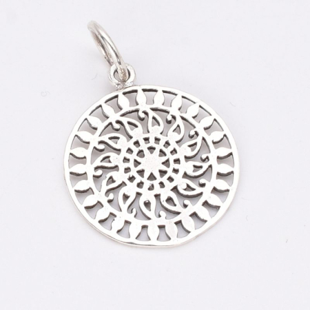 Pandantive argint fără pietre - Pandantiv din argint Mandala 17 mm