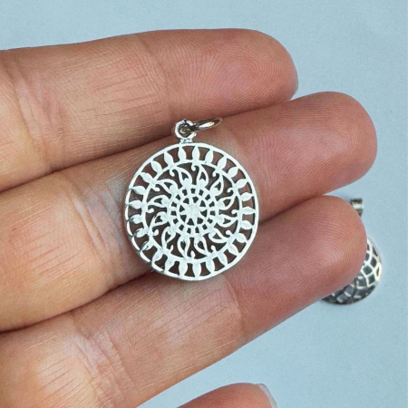 Pandantiv din argint Mandala 17 mm [2]