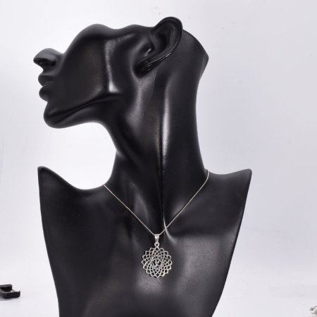 Pandantiv din argint Mandala cu simbol Om / Aum [1]