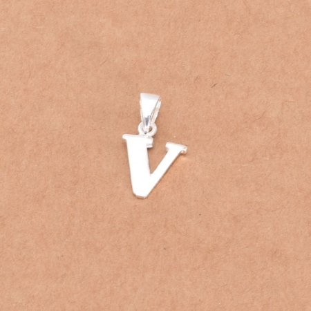 Pandantive argint - Pandantiv litera V din argint