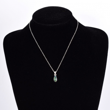 Pandantiv argint Cosmos - opal negru etiopian [2]