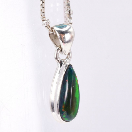 Pandantiv argint Cosmos - opal negru etiopian [1]