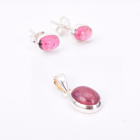 Set argint cu turmalina roz [3]