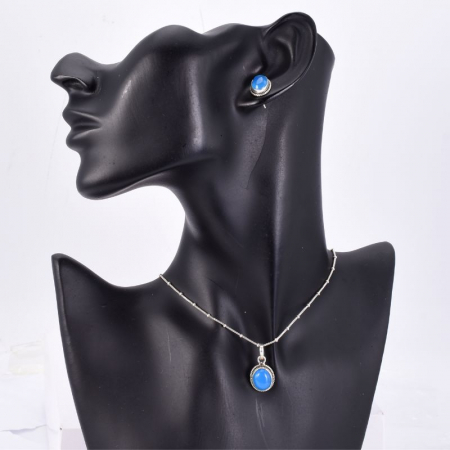 Set argint cu pietre calcedonia [2]