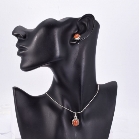 Set argint cu pietre carneol [2]