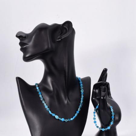 Set argint cu apatit - colier, bratara Azur [1]