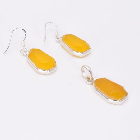 Set argint cu jad galben Elixirul Soarelui [2]