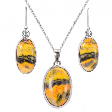 Set argint cu jasp bondar - cercei, pandantiv, lantisor [0]