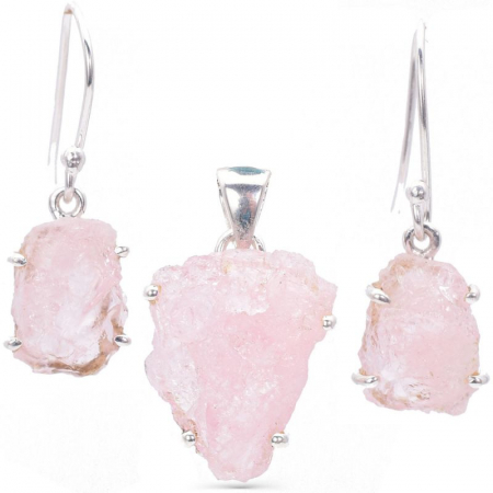 Set argint cu morganit Delicatete Bruta [0]