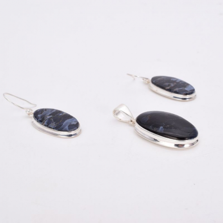 Set argint cu pietersit - cercei si pandantiv [1]