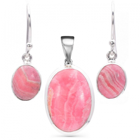 Set argint cu pietre rodocrozit [0]