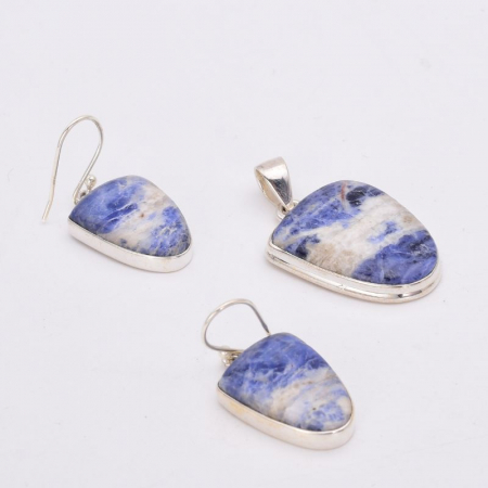 Set argint cu sodalit - cercei si pandantiv [1]