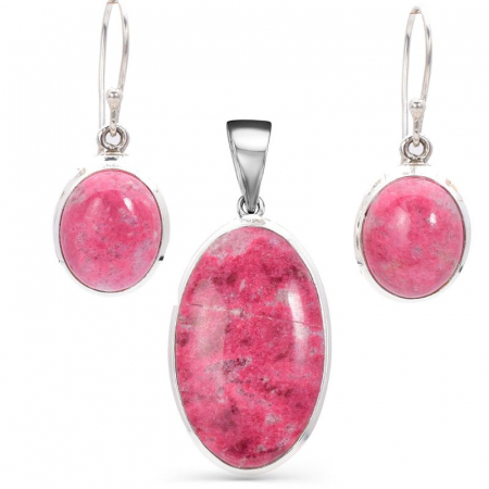 Set argint cu thulit - cercei, pandantiv [0]