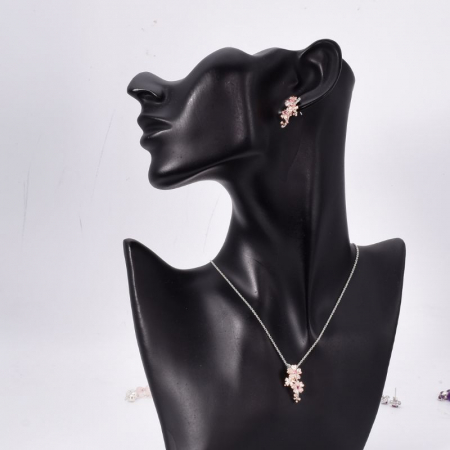 Set argint Floare de Cires cu rodolit [1]